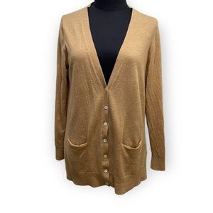 Banana Republic Brown camel 100% Merino Wool Button Down Cardigan Size XL-F